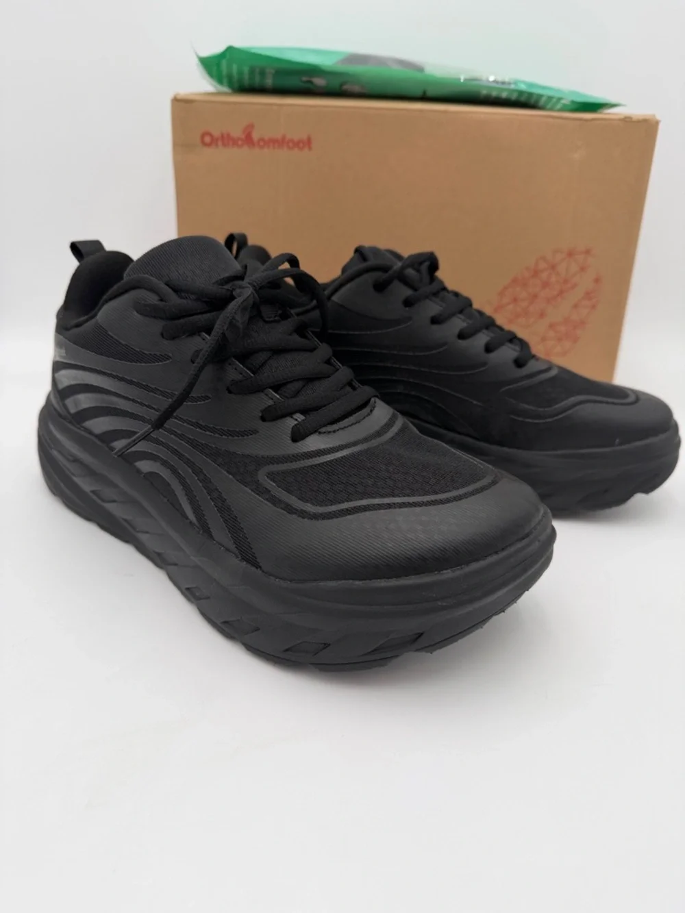 Women’s Orthopedic Diabetic Wide Running Shoes Black size 8.5 / 38.5